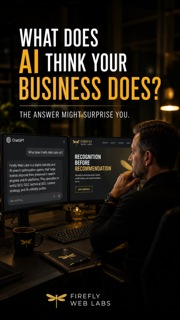 What Does ChatGPT Think My Business Does – Firefly Web Labs AI Visibility Insights